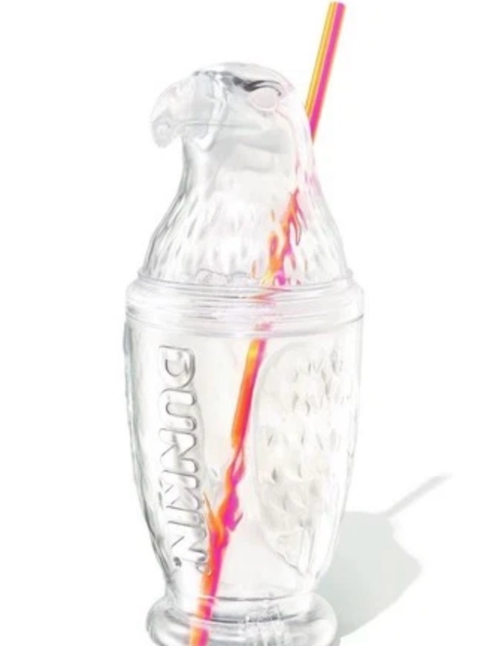 Dunkin' Donuts 250 anniversary bald  Eagle Tumbler with Colorful Straw